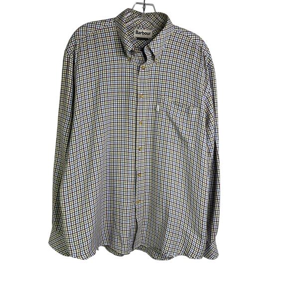 Barbour Button Down Shirt Mens L Multi-color Gingham Comfort Fit Classic Preppy - Picture 1 of 9